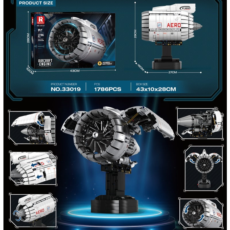 1786pcs Reobrix 33019 Aviation turbofan engine