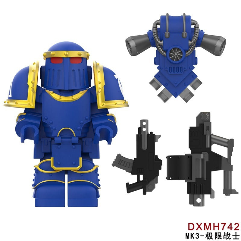 DXMH741-744 Warhammer MK3 Armor Extreme Warrior Minifigures – Joy