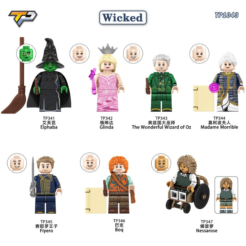 TP1043 Wicked Elphaba Glinda Series Minifigures – Joy Bricks