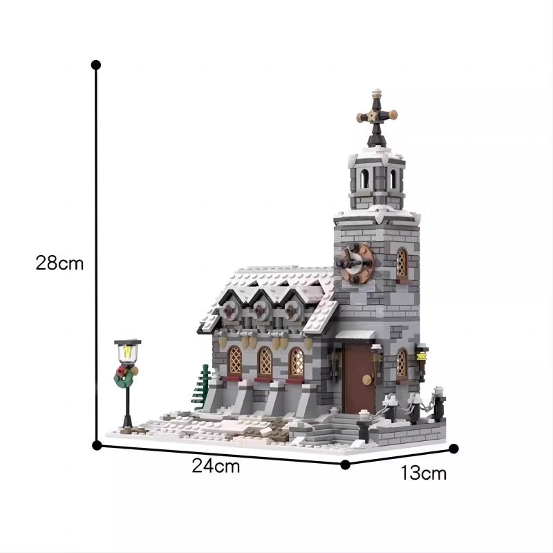 1074pcs MOC-58208 Little Winter Church