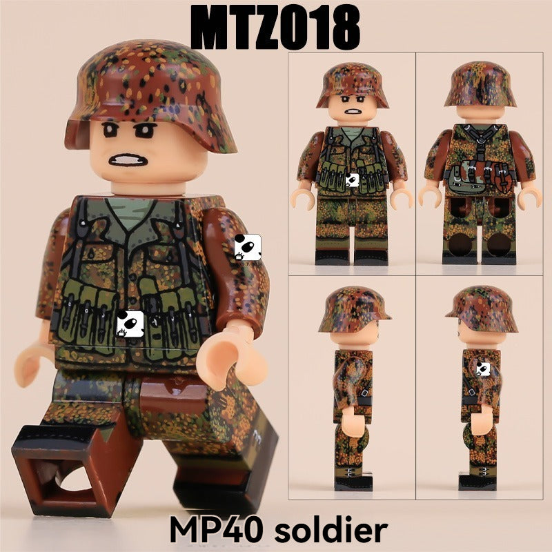MTZ015-018 WWII Autumn Camouflage German Soldier Minifigures