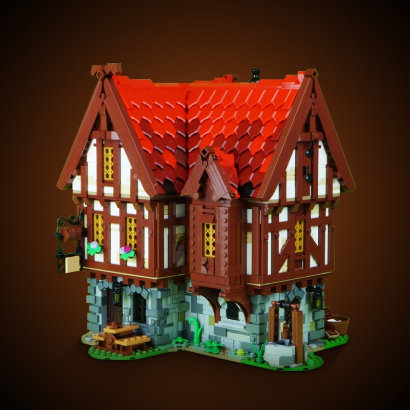 (Gobricks version) 2960pcs MOC-72838 Medieval Tavern