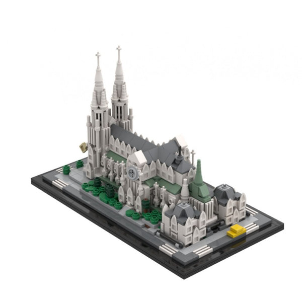 (Gobricks version) 843pcs MOC-214496 St. Patrick's Cathedral 1:800 ...