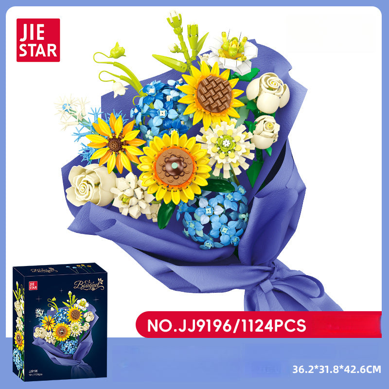 1124pcs JIESTAR JJ9196 Sunflower Bouquet