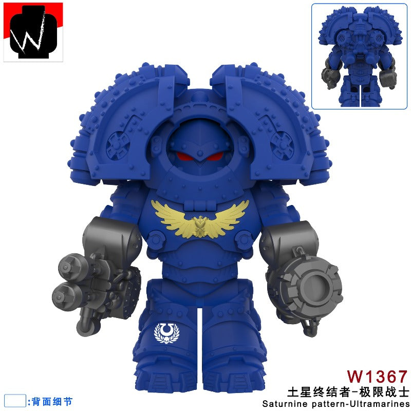 W1365-1372 Warhammer Saturn Terminator Extreme Warrior Minifigures