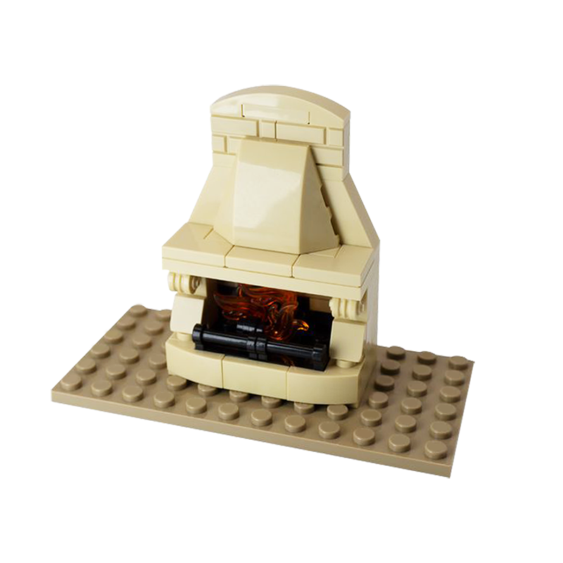 (Gobricks version) 61 pcs MOC-136396 Classic Fireplace