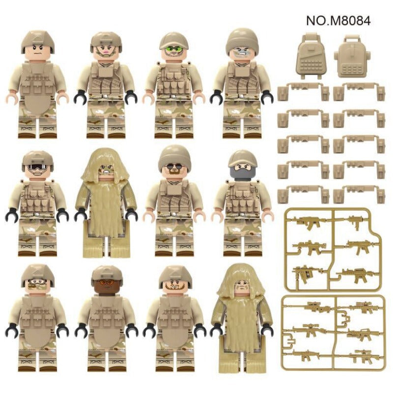 M8019 M8019-1 M8085 M8084 Special Police of Counter-Terrorism Force Minifigures