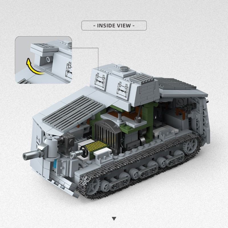 920pcs QUANGUAN 300017 A7V HEAVY TANK