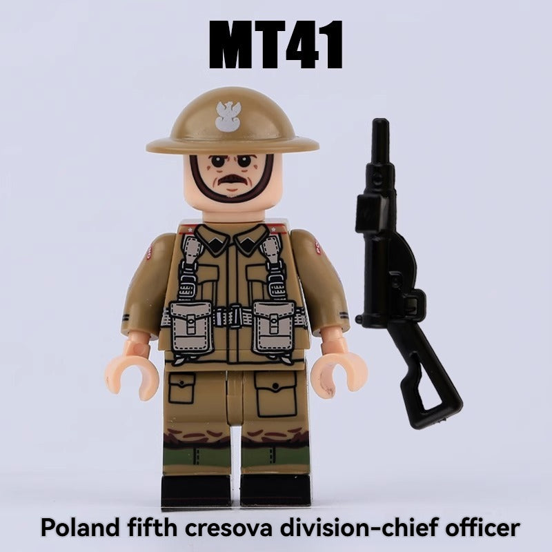 MT40-43 WWII American, French and German soldiers Air Force Minifigures