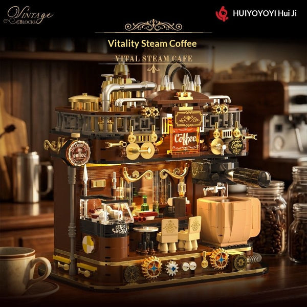 1435PCS HUIYOYOYI Vibrant Steampunk Café – Joy Bricks