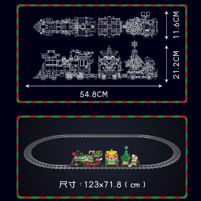 1457PCS Mouldking 12012S Steam electric train