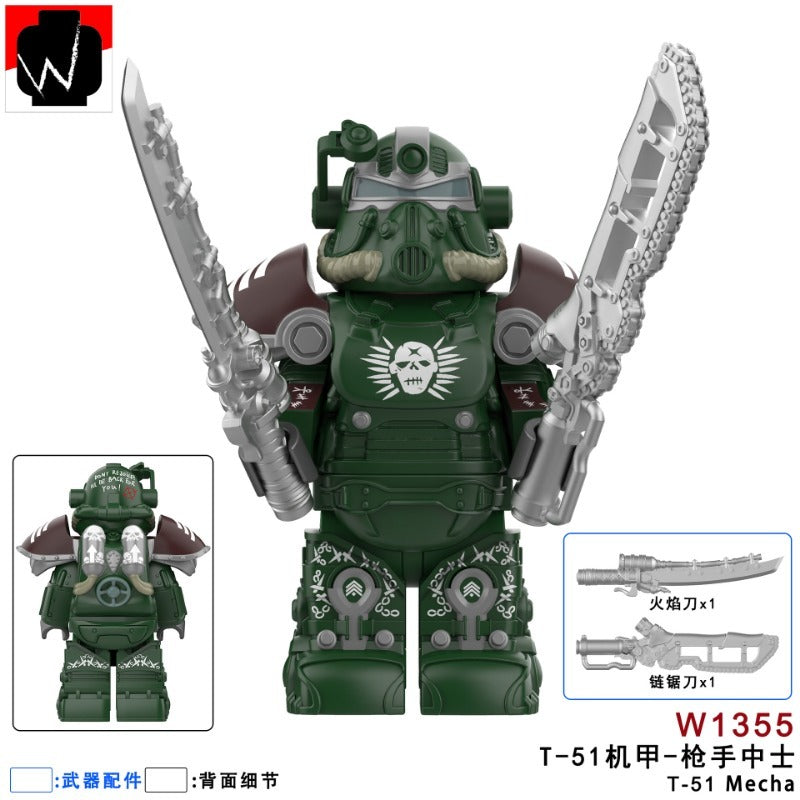 WHAT WE WANT ワットウイウォント　BON ARMOR ボンアーマー W1352-1359 Fallout: Power Armor series Minifigures – Joy Bricks
