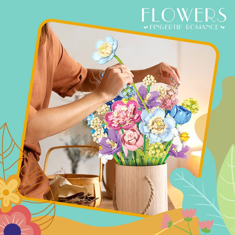 865pcs JIESTAR  JJ9092 Flowers Fingertip Romance