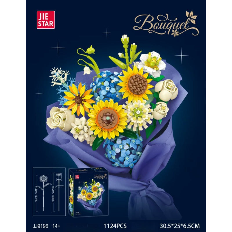 1124pcs JIESTAR JJ9196 Sunflower Bouquet