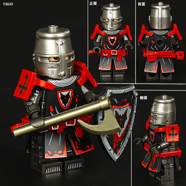 ST3631-3636 Medieval series white horse robe knight Minifigures