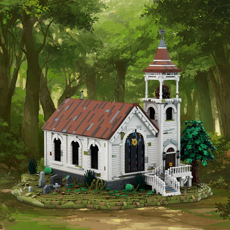 (Gobricks version) 4796pcs MOC-181146 Western Church - Valentine Red Dead Redemption 2