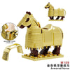 Medieval Roman Series M107 M108 M109 M112 Black Heavy Armored Iron Stupa War Horse Minifigures