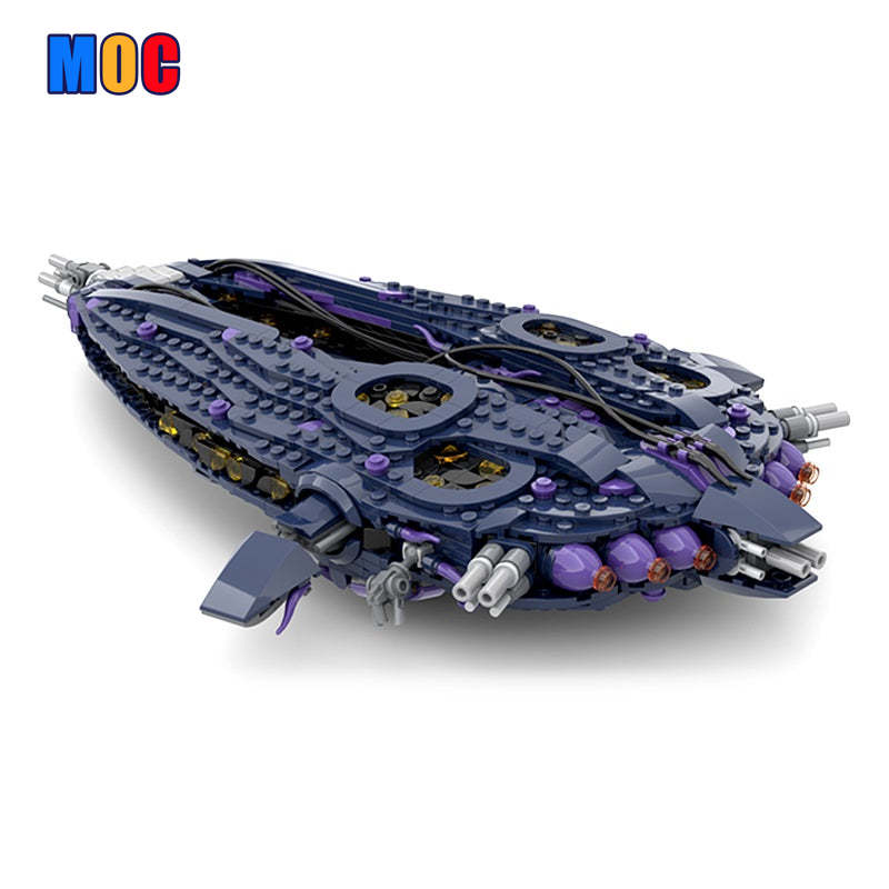 (Gobricks version) 1322PCS MOC-179892 Stargate Wraith Hive Ship
