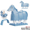 Medieval Roman Series M107 M108 M109 M112 Black Heavy Armored Iron Stupa War Horse Minifigures