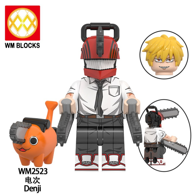 Chainsaw Man Minifigures Bricks Cartoon Action Mini Figures MOC Toys
