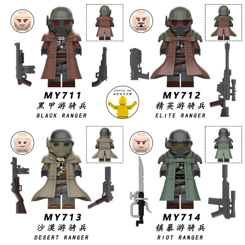 ペイフォワード×レヴォニック モルティー　グレイシャー MY711-714 Radiation series cavalry Minifigures – Joy Bricks