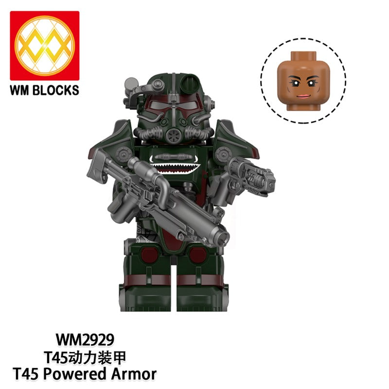 WM6209 Game Radiation T-45 Power Armor Minifigures – Joy Bricks