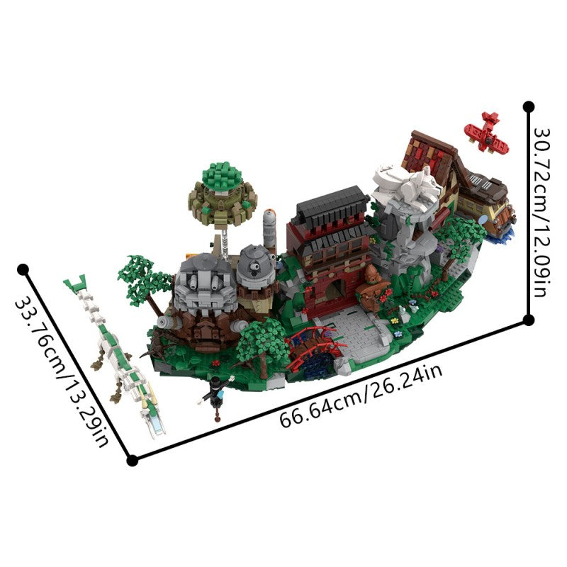 (Gobricks version) 3898pcs MOC Hayao Miyazaki Animation Scene Collection