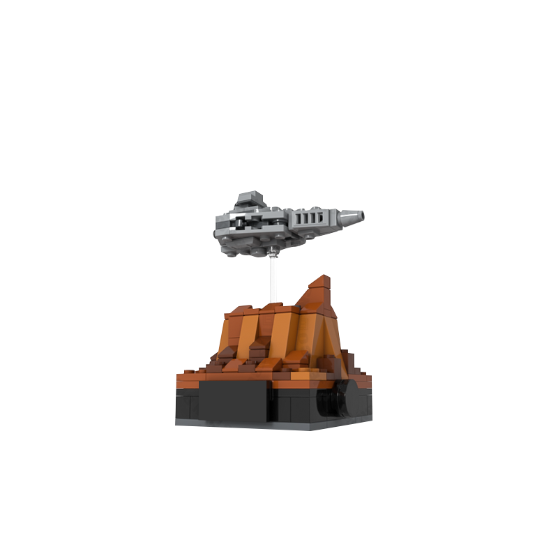 (Gobricks version) 222pcs MOC-149059 ano Size JEDHA City Desktop Version : Rogue One