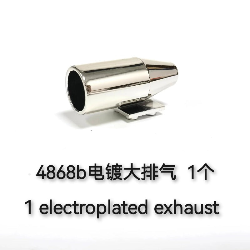 4pcs Chrome Engine Exhaust Pipe Building Blocks Parts