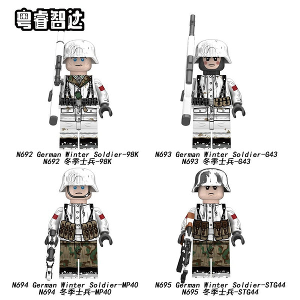 N692-695 Winter Snow Soldiers Minifigures – Joy Bricks