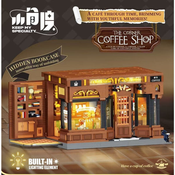 1904pcs XJD JD131 The Corner Coffee Shop – Joy Bricks
