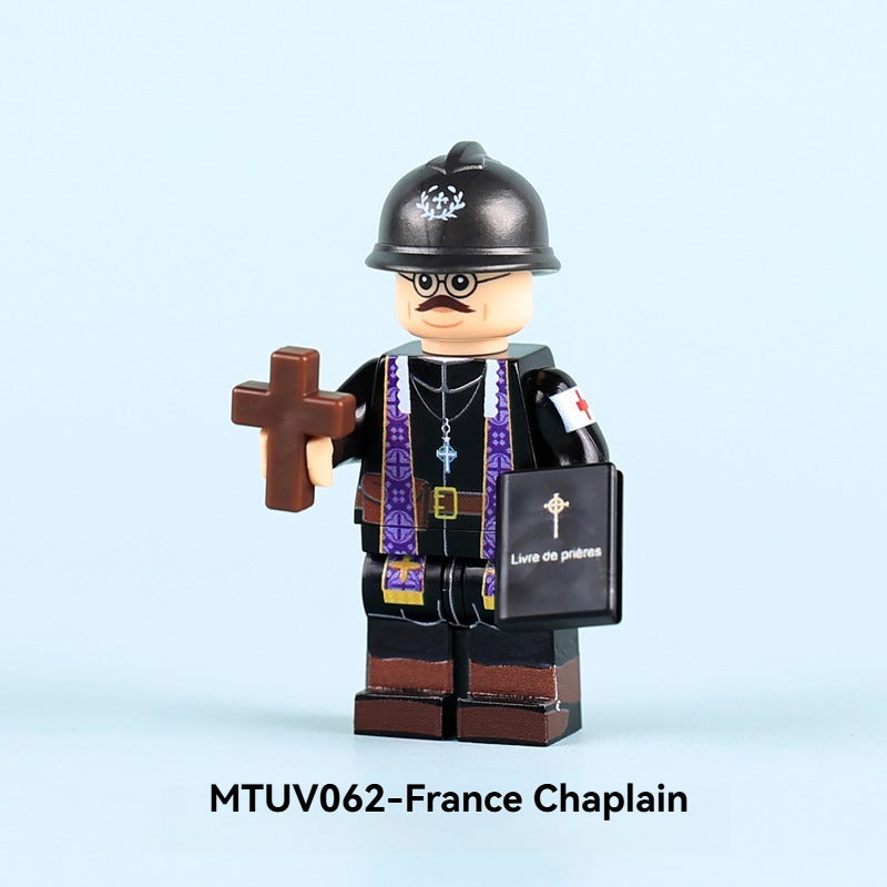 MTUV058-062 World War II Chaplain soldier Minifigures – Joy Bricks
