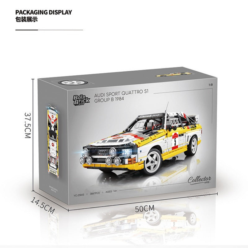 3887 pcs YC-23043 Audi Sport Quattro S1 Group B 1984 1:8 – Joy Bricks