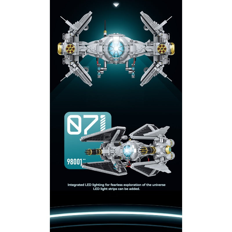 1109pcs ZAPE 98001 Stellar Interceptor