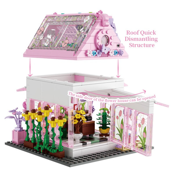 706 pcs BK 33223 Pink Cottage – Joy Bricks