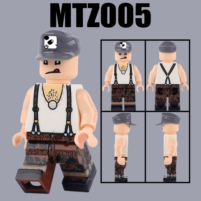 MTZ004-007 WWII German Soldier Camouflage Warrior Minifigures