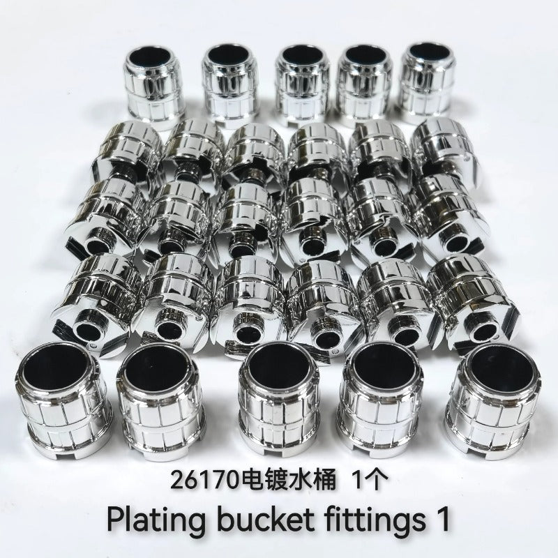 4pcs Chrome Engine Exhaust Pipe Building Blocks Parts