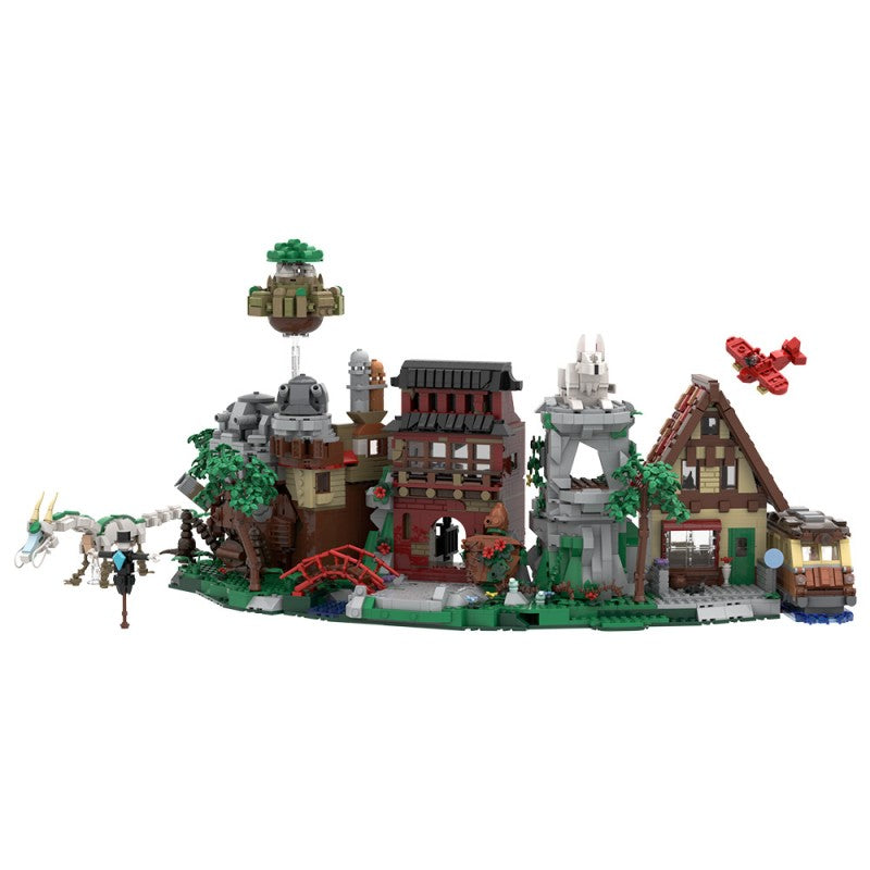 (Gobricks version) 3898pcs MOC Hayao Miyazaki Animation Scene Collection
