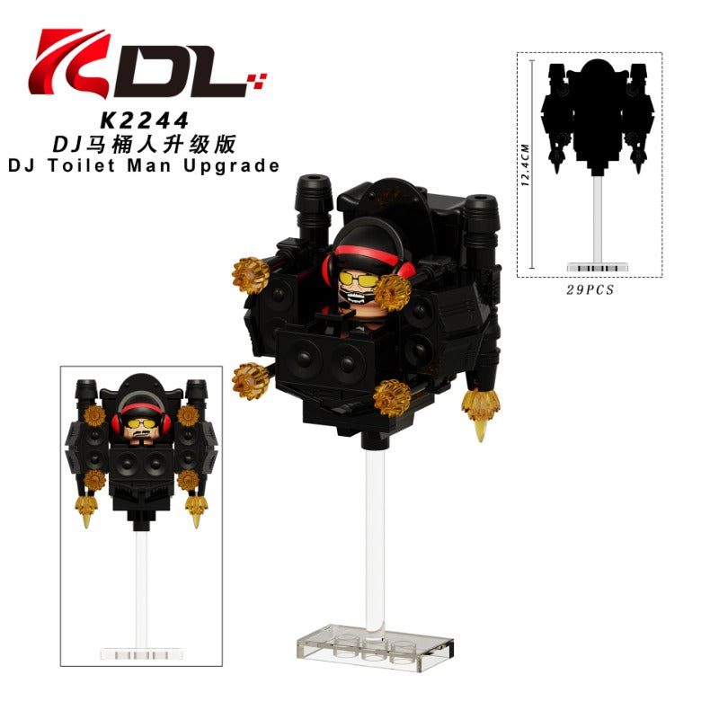 KDL837 Skibidi Toilet series War.damaged Titan TV Man DJ Toilet