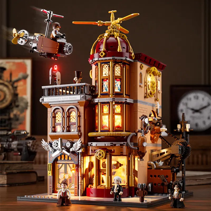 1858 pcs Funwhole F9050 Steampunk Flying Club