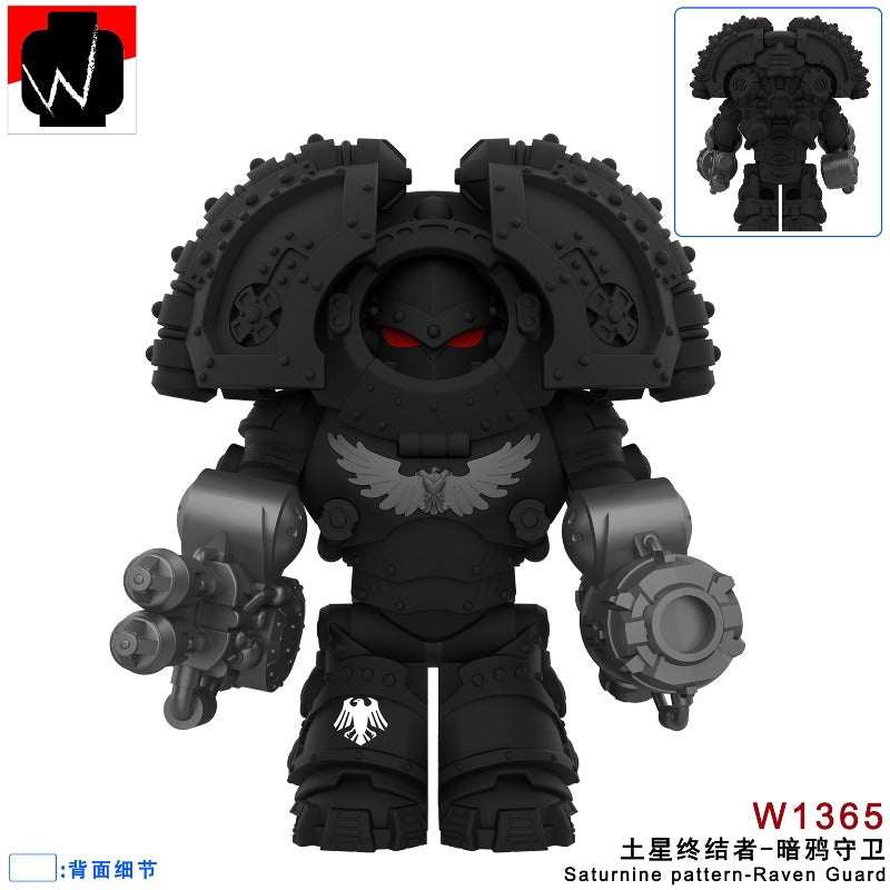 W1365-1372 Warhammer Saturn Terminator Extreme Warrior Minifigures