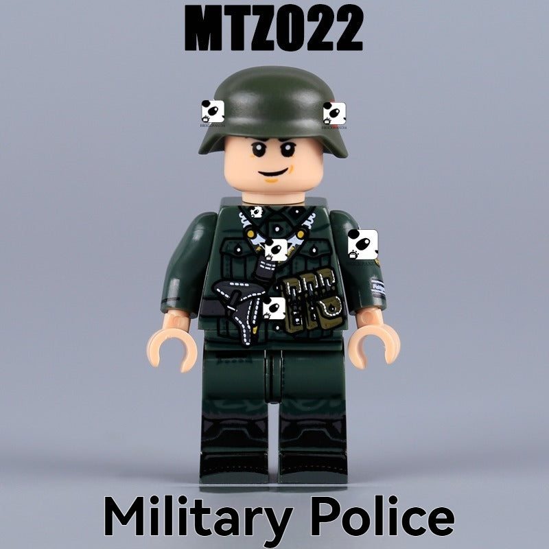 MTZ019-022 World War II military police soldier Minifigures