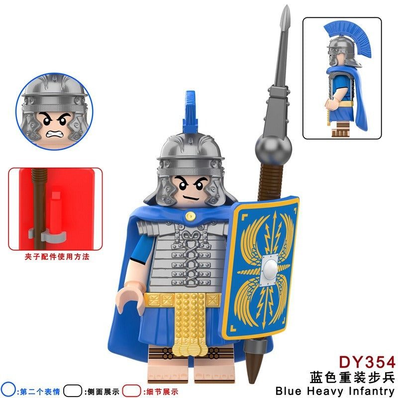 DY353-356 Middle Ages Series Heavy Infantry Soldiers Minifigures