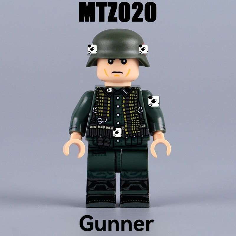 MTZ019-022 World War II military police soldier Minifigures