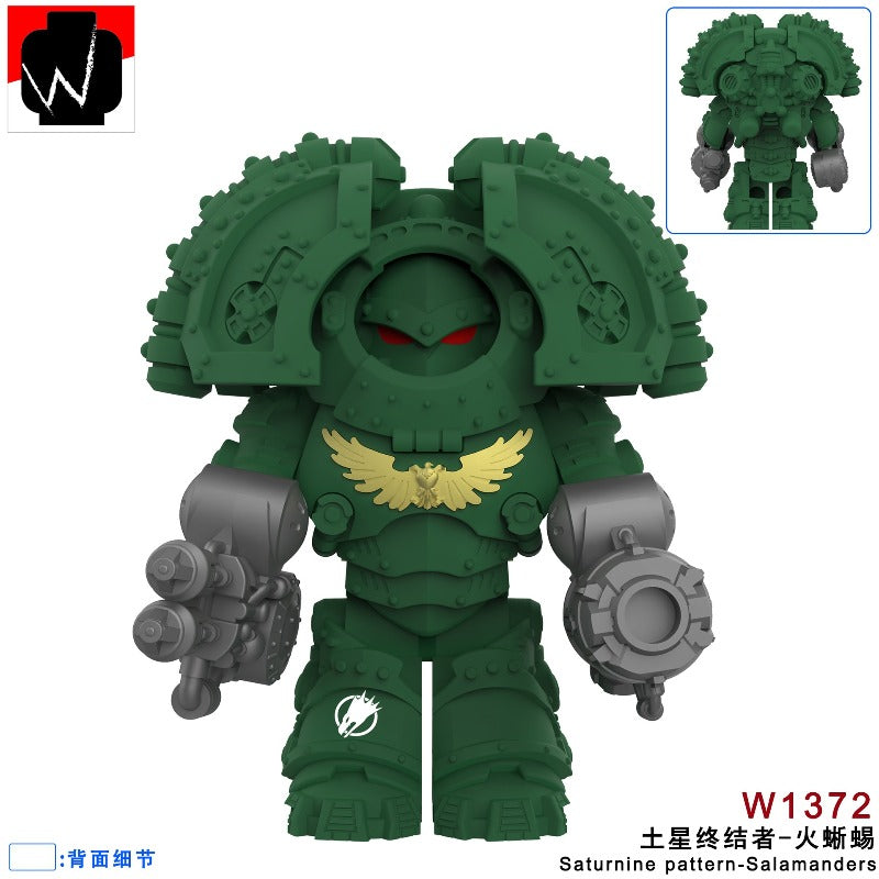 W1365-1372 Warhammer Saturn Terminator Extreme Warrior Minifigures