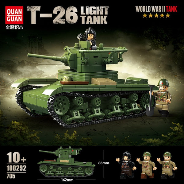 705pcs QUANGUAN 100292 T-26 LIGHT TANK – Joy Bricks