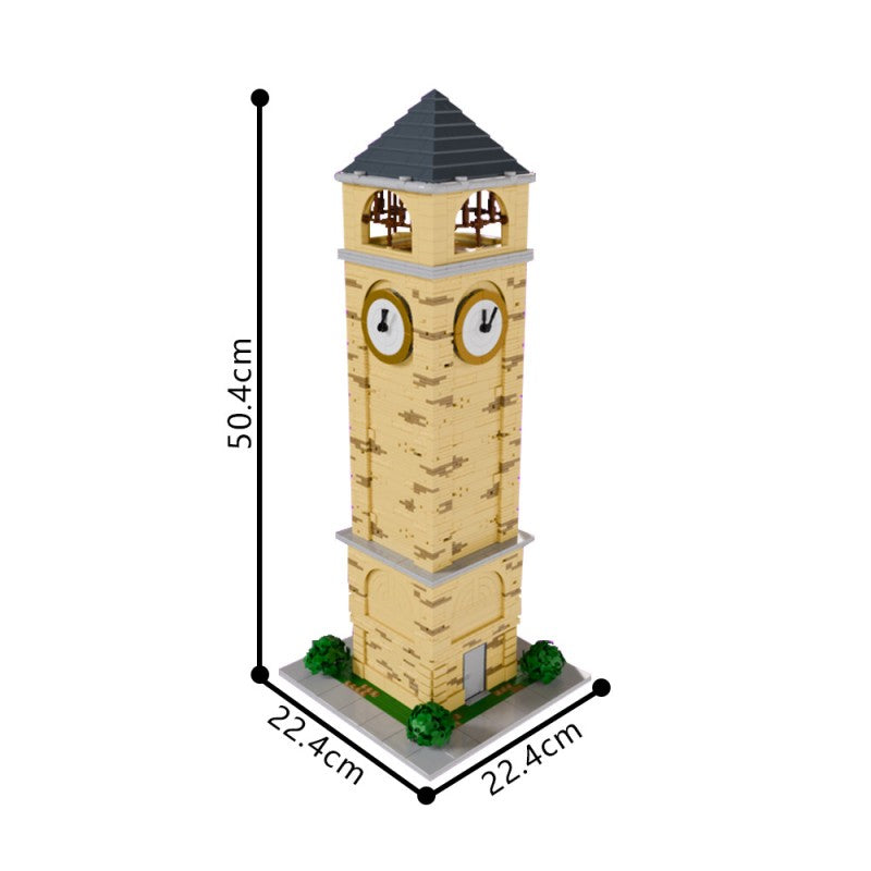 (Gobricks version) 2851pcs MOC-200147 Tilted Towers Clock Tower