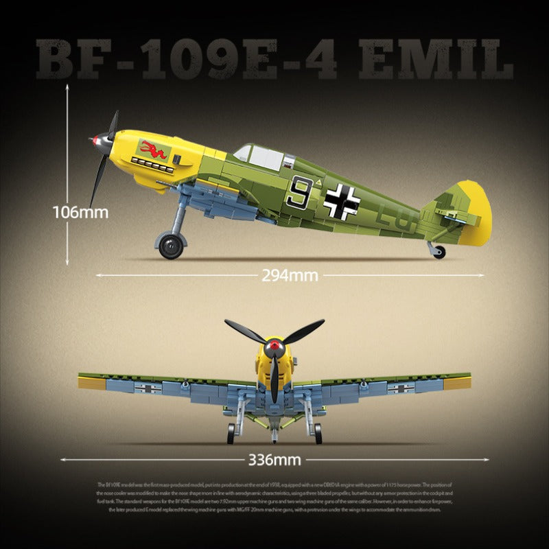 631pcs QUANGUAN 100288 BF-109E-4 EMIL