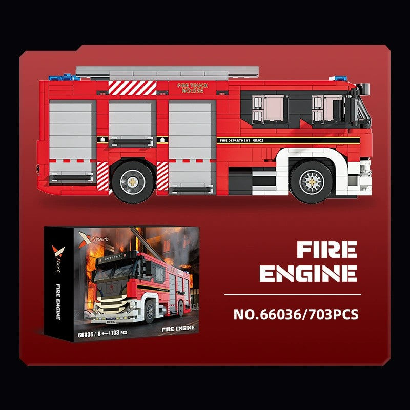 704pcs JIESTAR 66036 Fire Truck