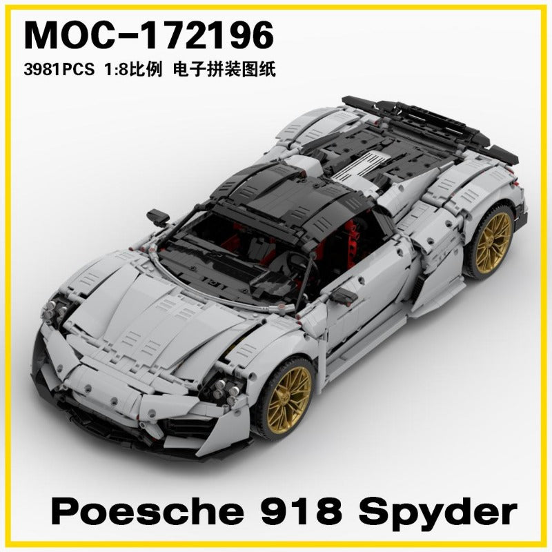 3981pcs MOC-172169 Porsche 918 Spyder 1:8 – Joy Bricks